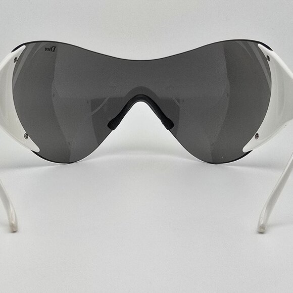 Christian Dior Ski 1 9A5 White Frame Grey Lens Sunglasses w/ Case Italy 141mm - Picture 5 of 12